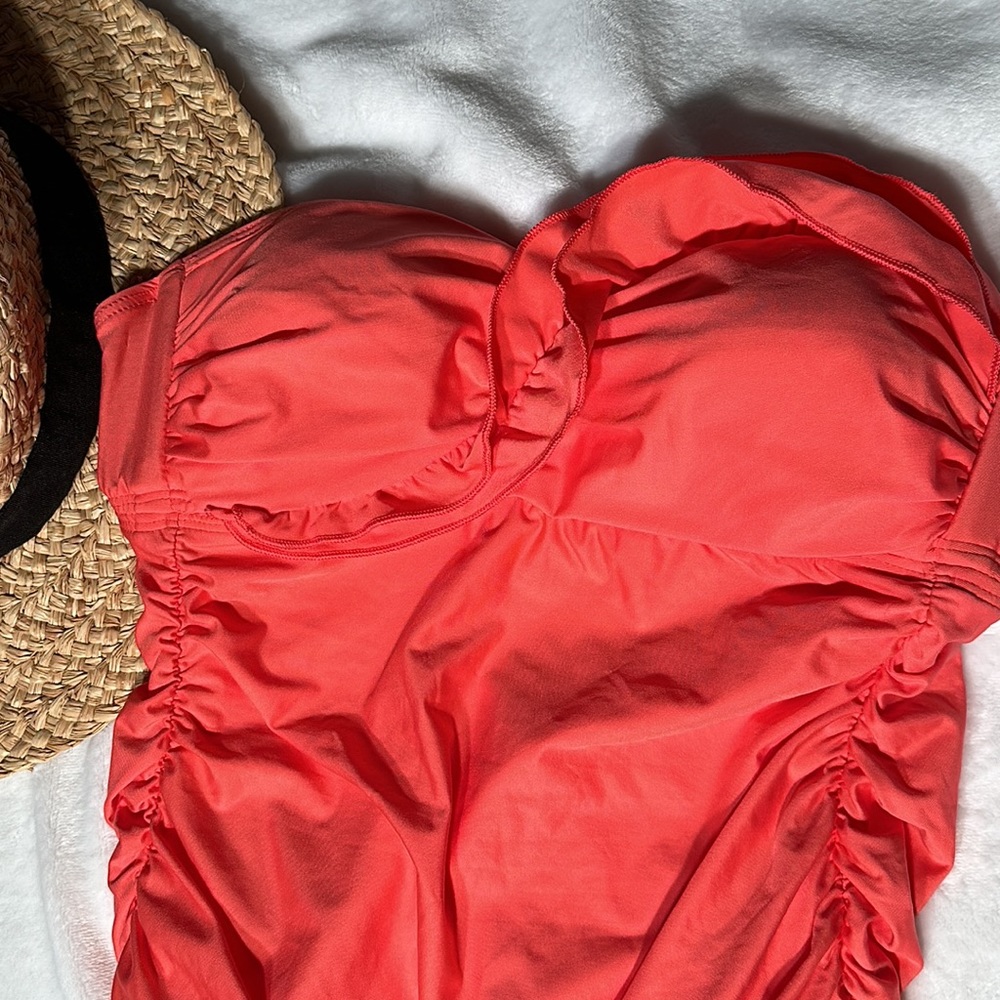 🍑🏝️Ella Moss pastel peachy orange/coral one piece size mediumAmazing condition - Picture 4 of 8